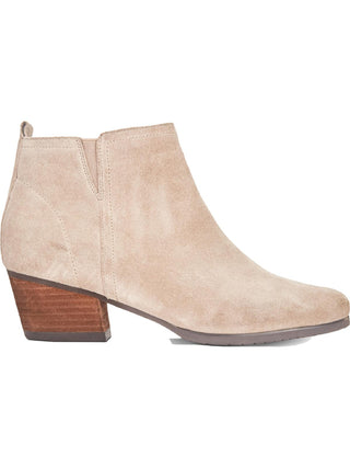 Aqua College Botas de couro femininas Flex Gore Comfort, à prova d'água, acolchoadas, com bico redondo e salto bloco, zíper, marrom, tamanho 5,5 M