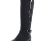 Botas de montaria femininas Winnnie de couro sintético, tamanho 5 M, pretas
