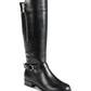 Botas de montaria femininas Winnnie de couro sintético, tamanho 5 M, pretas