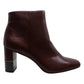 Botas femininas Alfani Walliss de couro com bico fechado e cano curto, tamanho 7,5 M, vermelhas