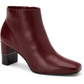 Botas femininas Alfani Walliss de couro com bico fechado e cano curto, tamanho 7,5 M, vermelhas