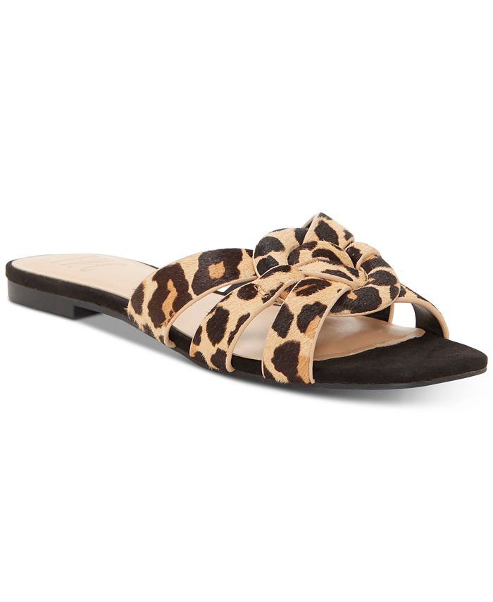 INC International Concepts GARGI Couro Aberto Toe Feminino Marrom Tamanho 6,5 M