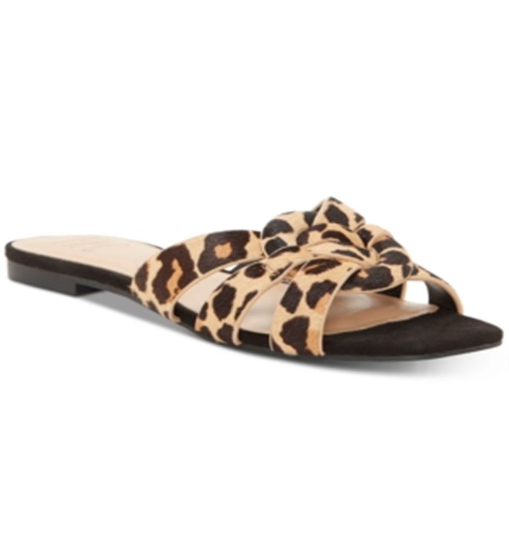 INC International Concepts GARGI Couro Aberto Toe Feminino Marrom Tamanho 6,5 M