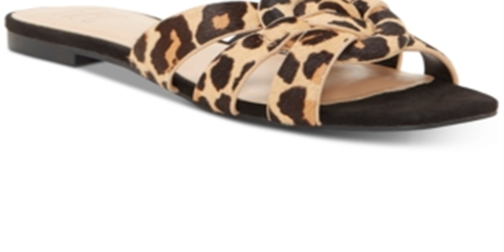 INC International Concepts GARGI Couro Aberto Toe Feminino Marrom Tamanho 6,5 M