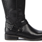 Botas de montaria Baretraps Abram Laser Cut Mix Media para mulheres, pretas, tamanho 9,5 m