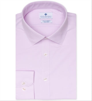 Camisa social masculina Ryan Seacrest Distinction Ultimate Active Slim-Fit, sem passar, elástica, Dobby, tamanho rosa, 17x34-35