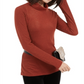 INC International Concepts Petite Metallic-Knit Turtleneck Burnt Pepper Tamanho PXL