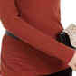 INC International Concepts Petite Metallic-Knit Turtleneck Burnt Pepper Tamanho PXL