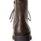 Botas femininas American Rag com zíper e salto grosso, bico redondo, franie, amarrar, marrom, tamanho 7,5 M