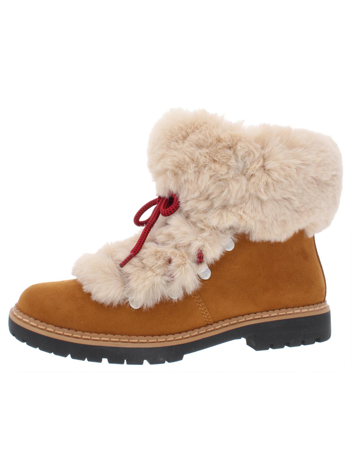 Botas de inverno femininas INC Pravale de pele sintética com cadarço, marrom, tamanho 6,5 M