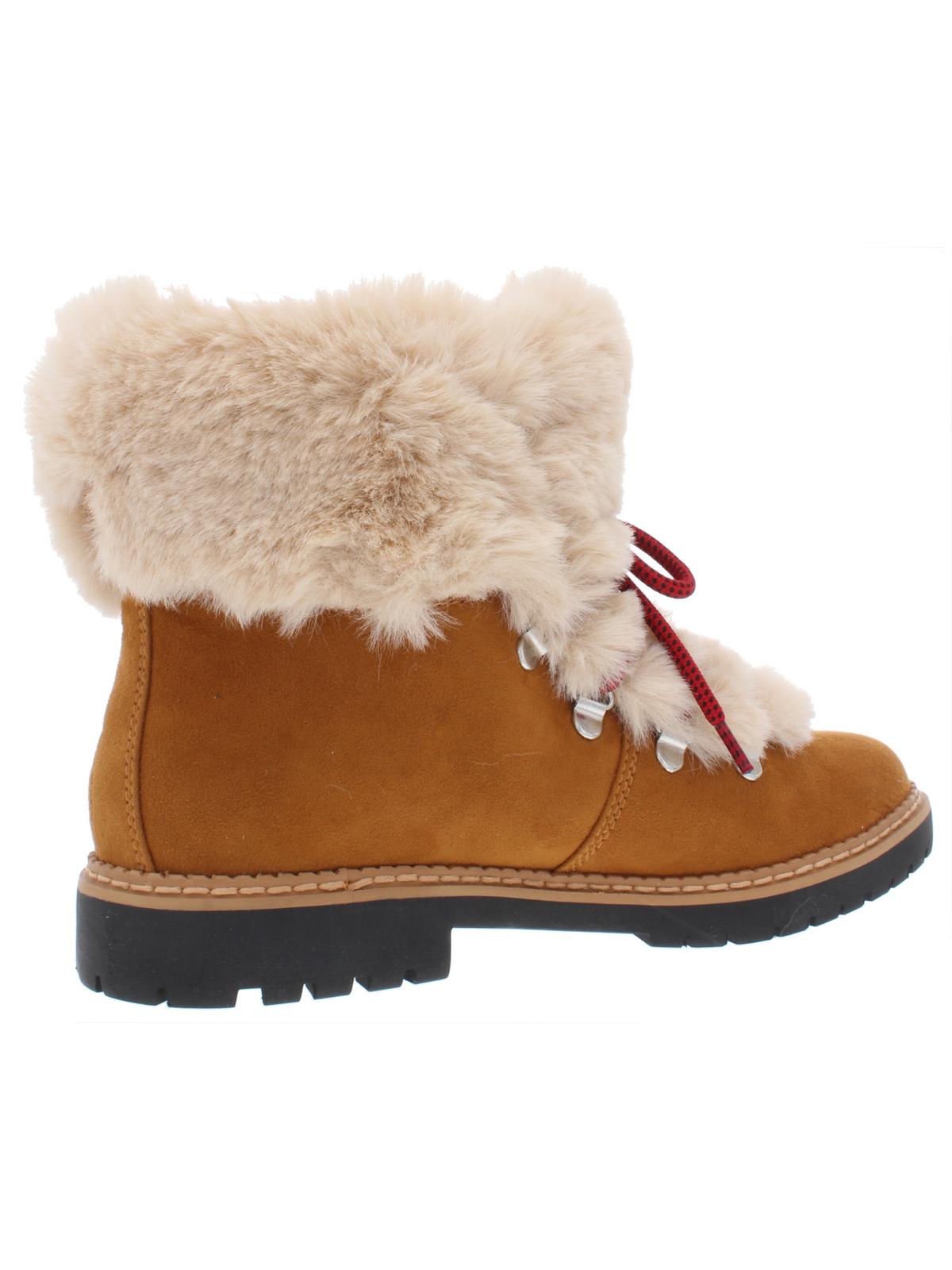 Botas de inverno femininas INC Pravale de pele sintética com cadarço, marrom, tamanho 6,5 M