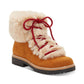 Botas de inverno femininas INC Pravale de pele sintética com cadarço, marrom, tamanho 6,5 M