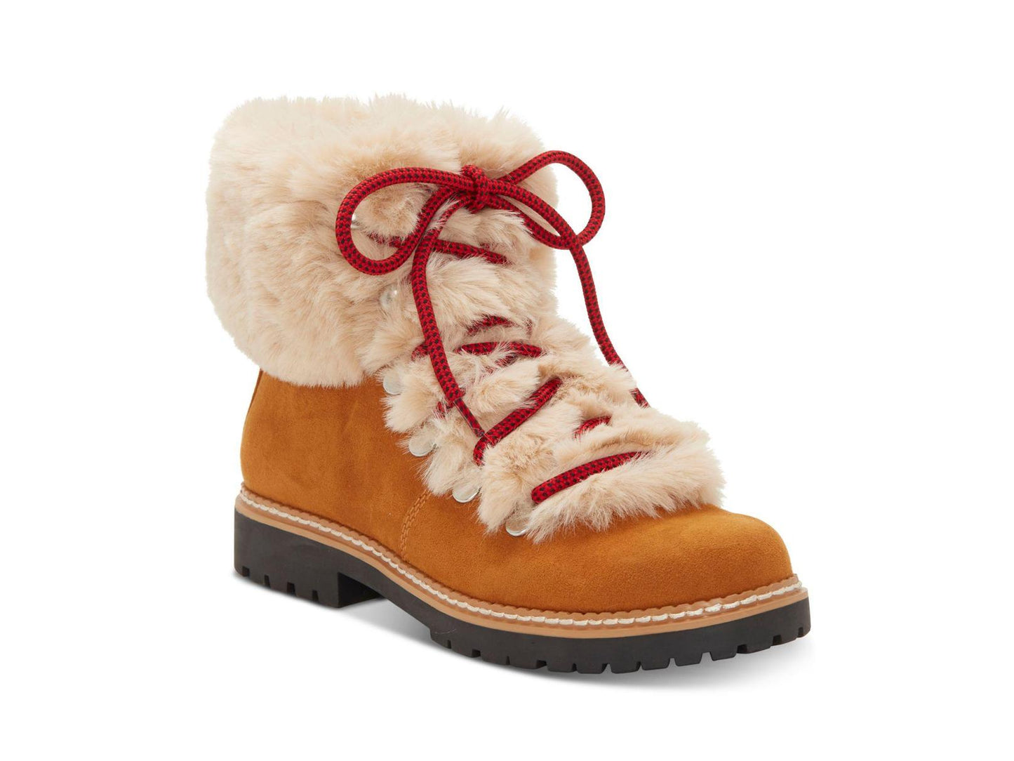 Botas de inverno femininas INC Pravale de pele sintética com cadarço, marrom, tamanho 6,5 M