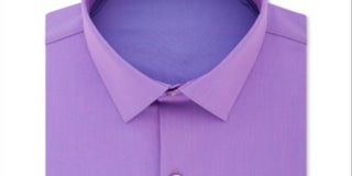 Camisa social masculina Kenneth Cole Reaction All Day Flex Performance Stretch Solid, tamanho 15x34-35, roxo cardo