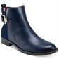Tommy Hilfiger Inella Mixed-Media Botas Femininas Azul Escuro Tamanho 5,5 M