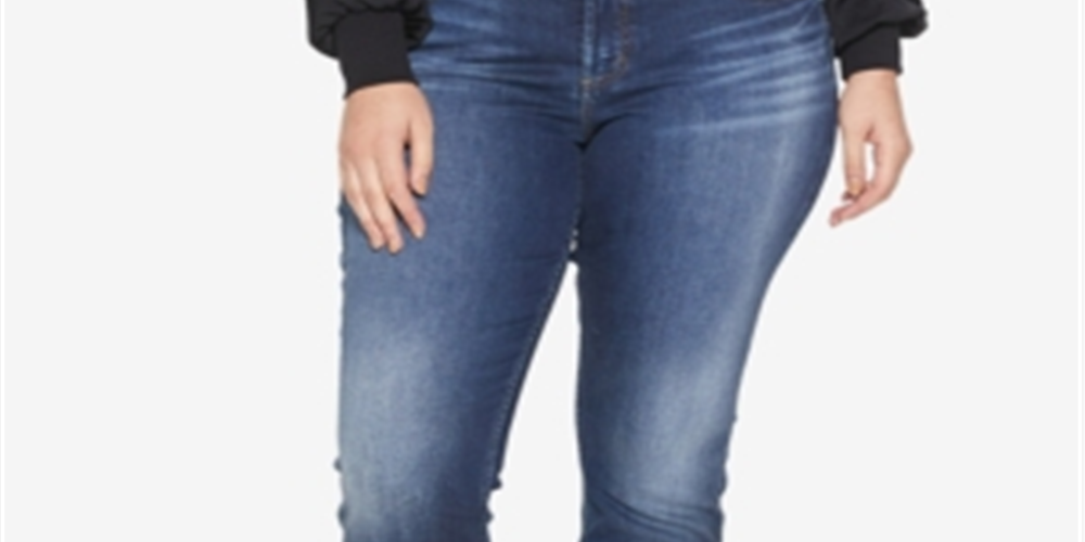 Calça jeans reta plus size Elyse Stretch da Silver Jeans Co., azul, tamanho 16x32, feminina