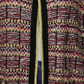 Cardigan feminino Belldini Plus Knit Metallic, vermelho e dourado, tamanho 3XL