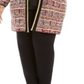 Cardigan feminino Belldini Plus Knit Metallic, vermelho e dourado, tamanho 3XL