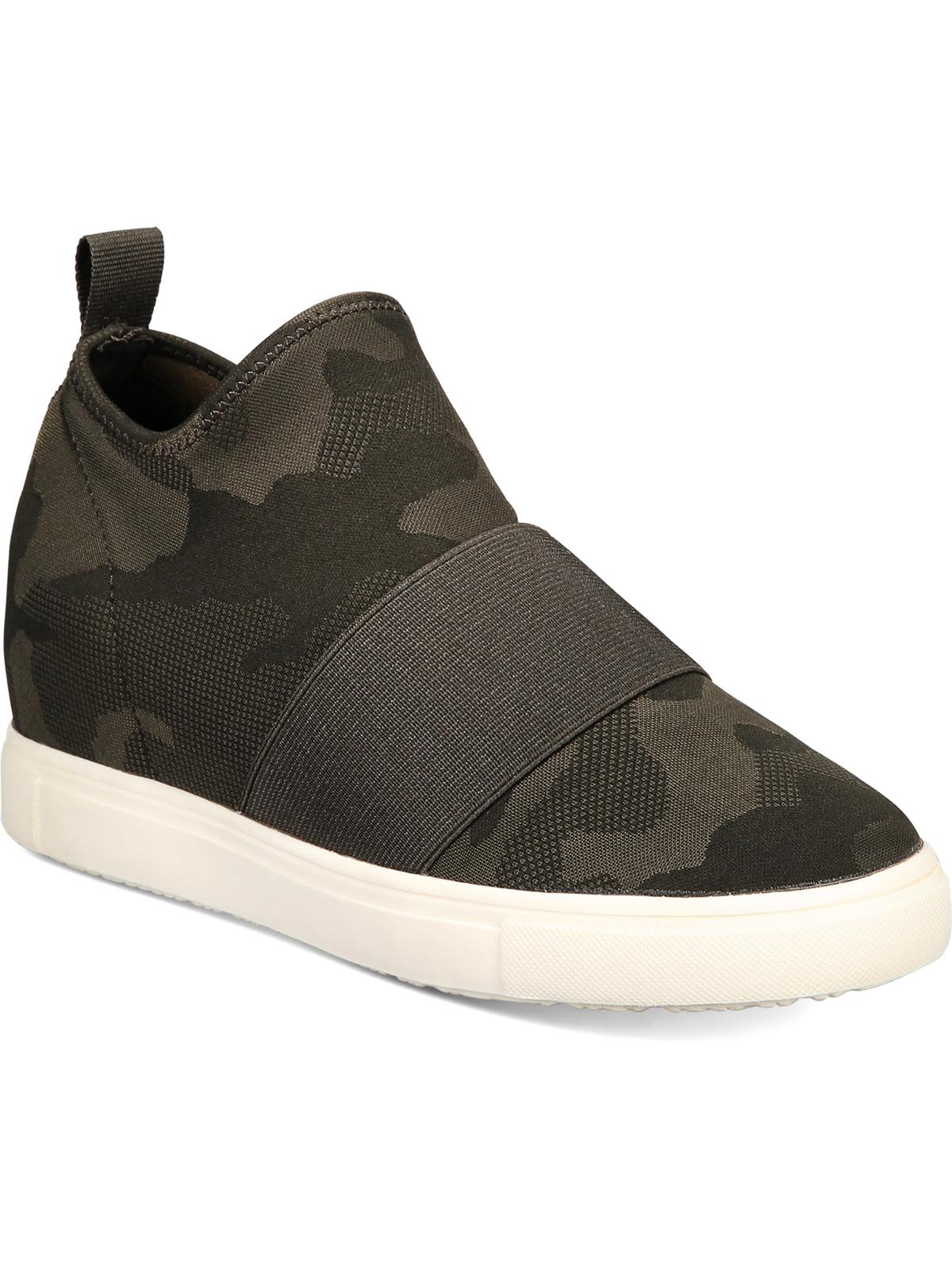 Material Girl Tênis esportivo feminino camuflado, com solado acolchoado, plataforma, bico redondo, tamanho 8 M