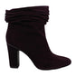 Botas femininas DKNY Sabel Leather Almond Toe Ankle Fashion, pretas, tamanho 6
