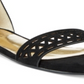 Sandálias rasteiras geométricas de microfibra Jacey da Thalia Sodi, femininas, pretas, tamanho 5M
