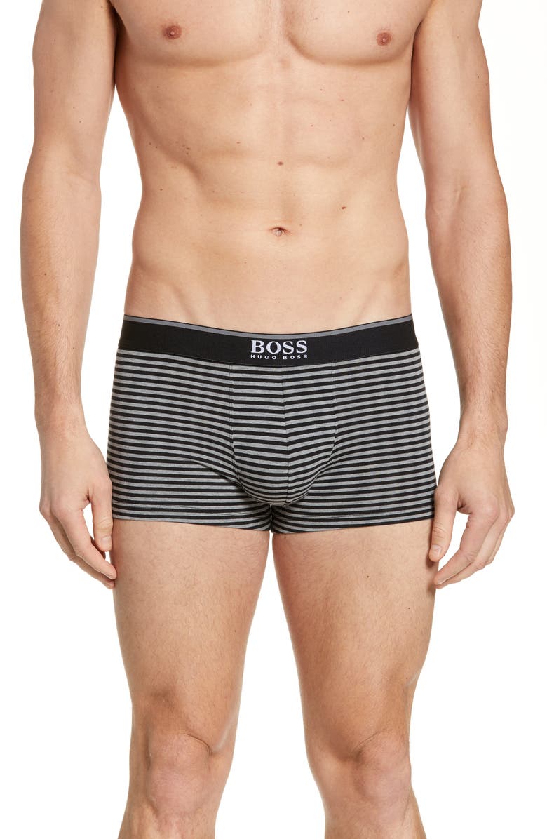 Calção de banho listrado masculino Hugo Boss cinza tamanho X-Large