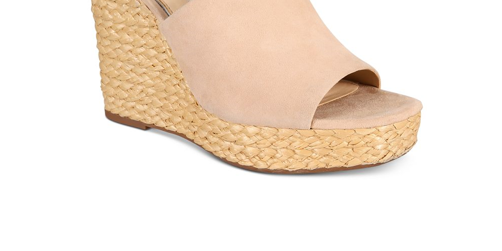 Jessica Simpson Suella Tecido Peep Toe Feminino Casual Tornozelo Marrom Tamanho -6,5M