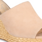 Jessica Simpson Suella Tecido Peep Toe Feminino Casual Tornozelo Marrom Tamanho -6,5M