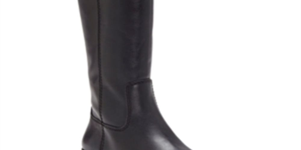 INC International Concepts Feminino Fawne Couro Fechado Biqueira Sobre o Joelho Equitação Preto Tamanho 10M