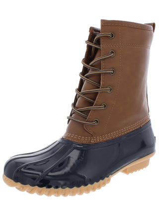 Botas de chuva Sporto Ariel de couro sintético até o tornozelo, tamanho 6 M, marrom