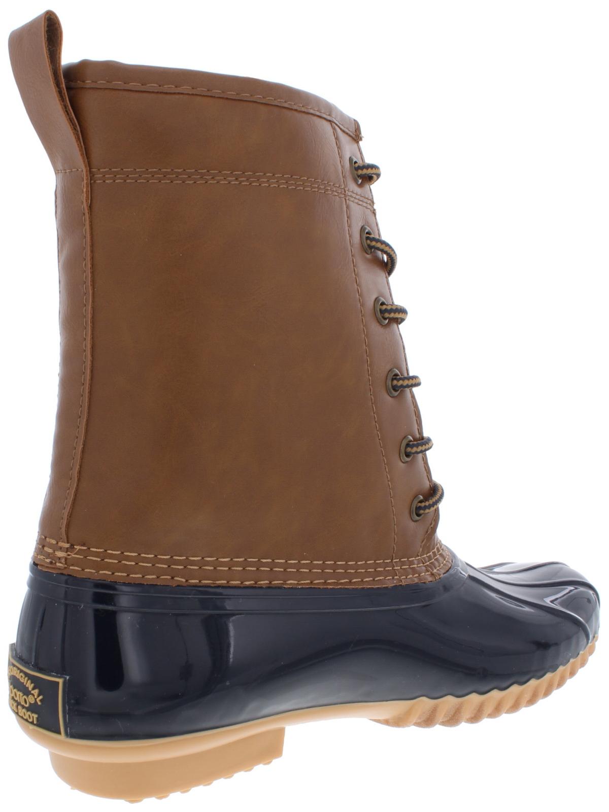 Botas de chuva Sporto Ariel de couro sintético até o tornozelo, tamanho 6 M, marrom
