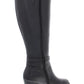 Giani Bernini Rozario Couro Feminino Biqueira Amêndoa Joelho Alto Botas Fashion Preto Tamanho 7,5 W-WC