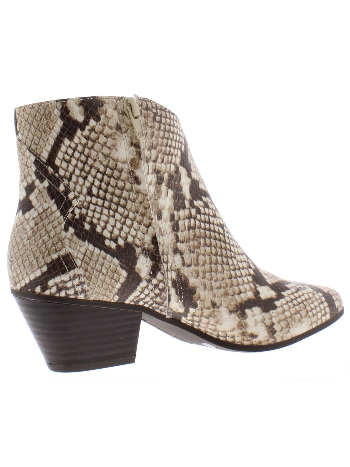 Botas femininas INC Idra de couro sintético com bico amendoado, marrom, tamanho 7 M