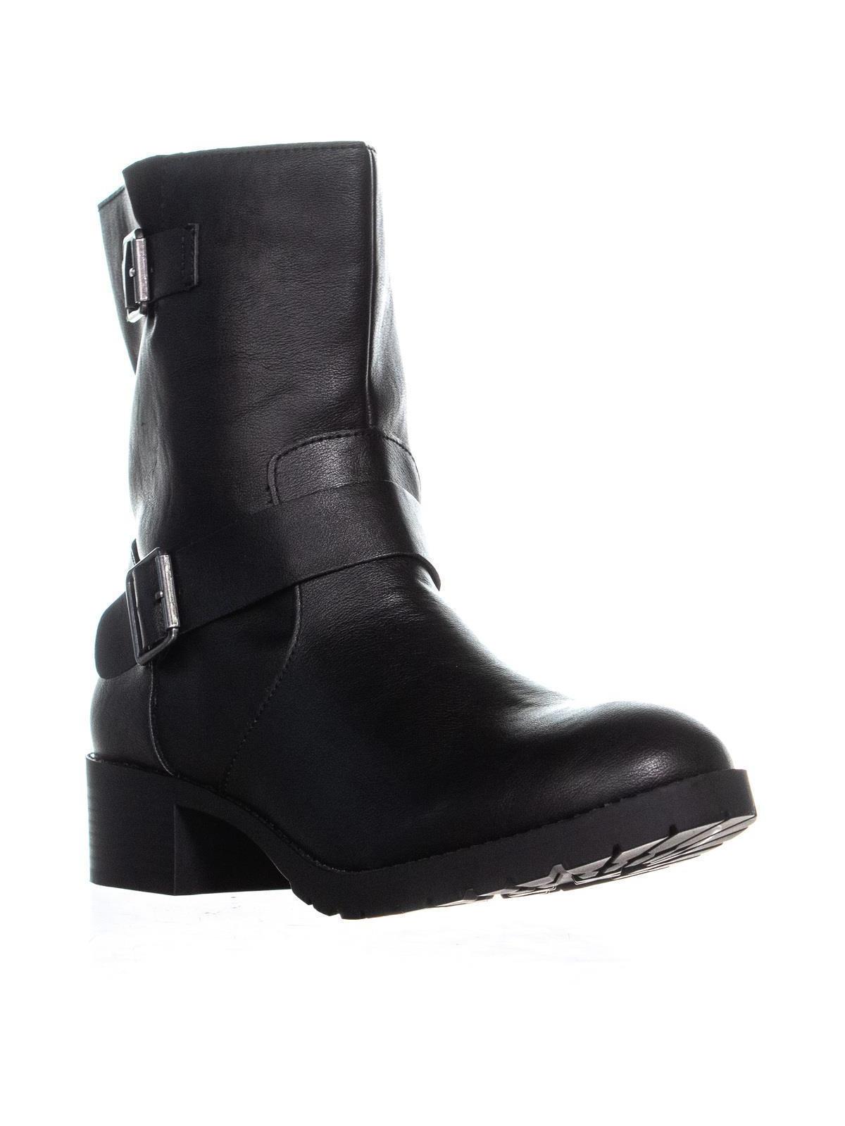 Botas femininas Gianara de cano médio SC35, pretas, tamanho 10,5 M