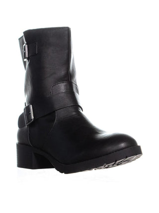 Botas femininas Gianara de cano médio SC35, pretas, tamanho 10,5 M