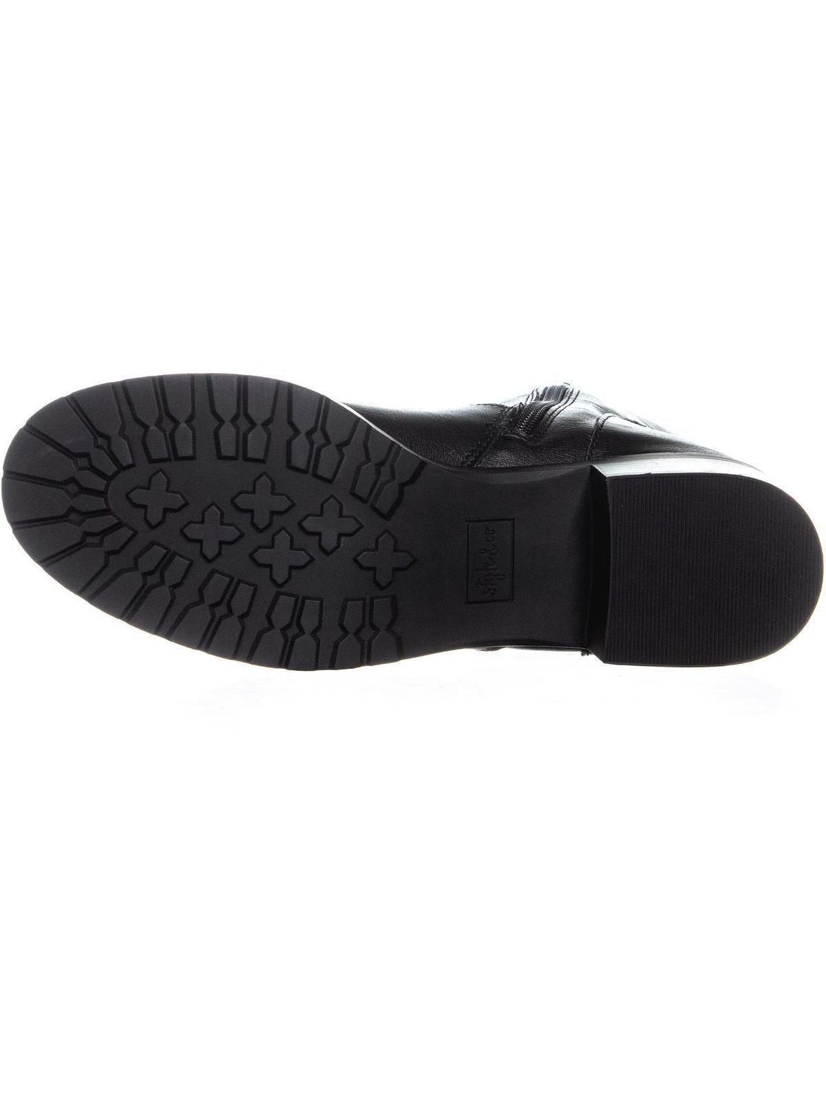 Botas femininas Gianara de cano médio SC35, pretas, tamanho 10,5 M