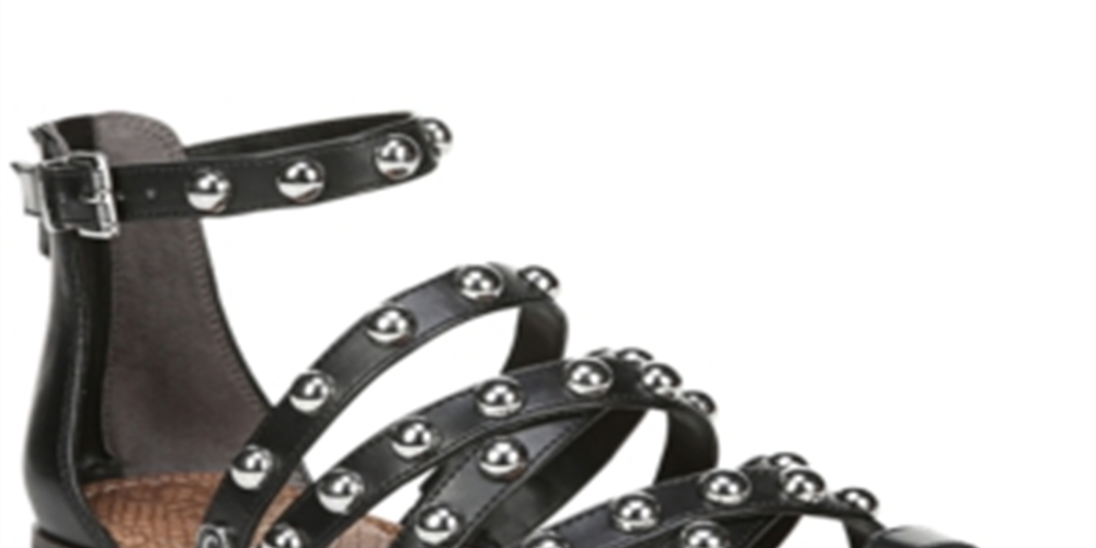 Sandálias femininas Circus By Sam Edelman, pretas e brancas, tamanho 6 M