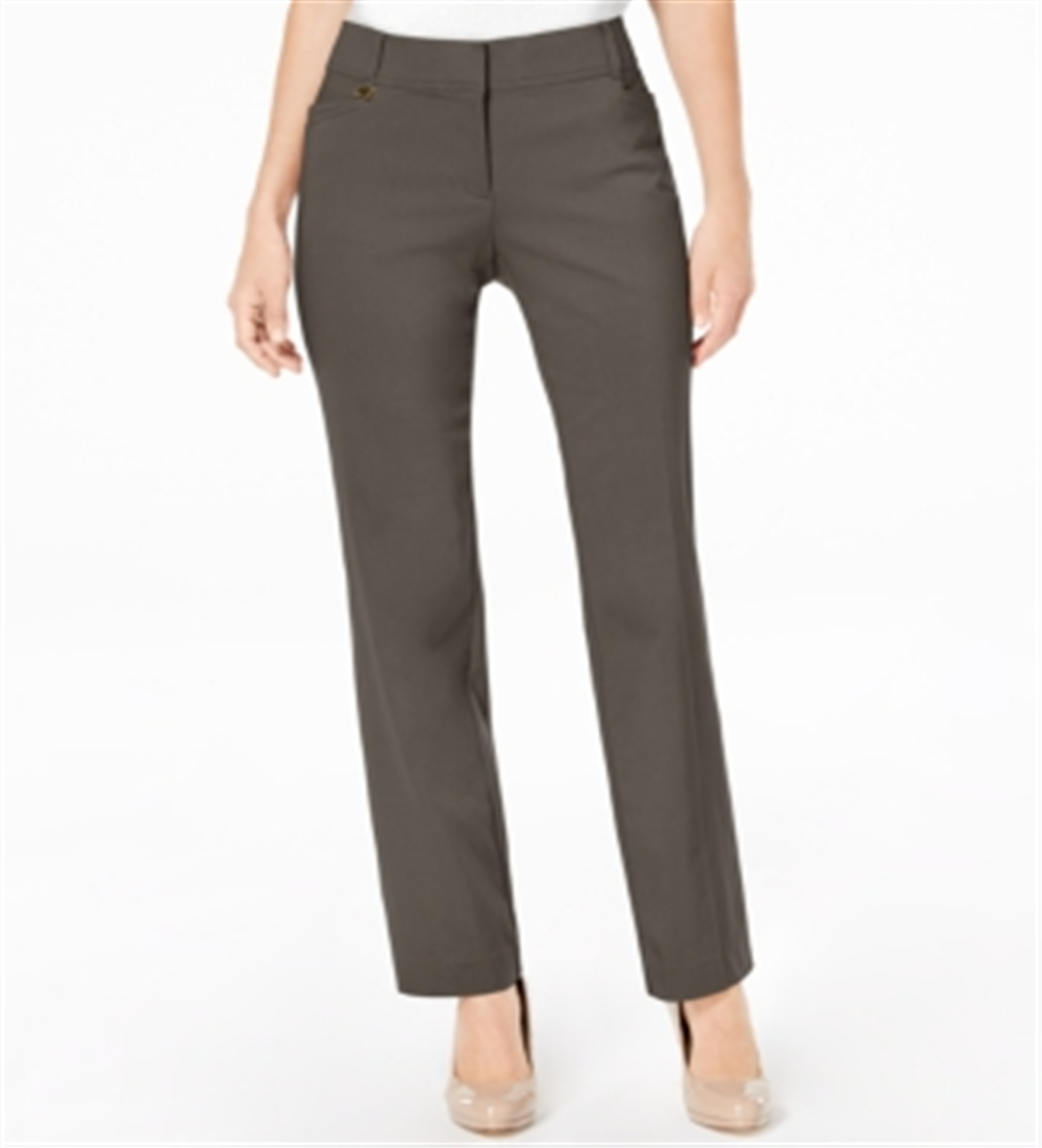 Calça Curvy Fit Petite Tummy-Control da Coleção Jm Petite e Petite Short Verde Tamanho 14PS