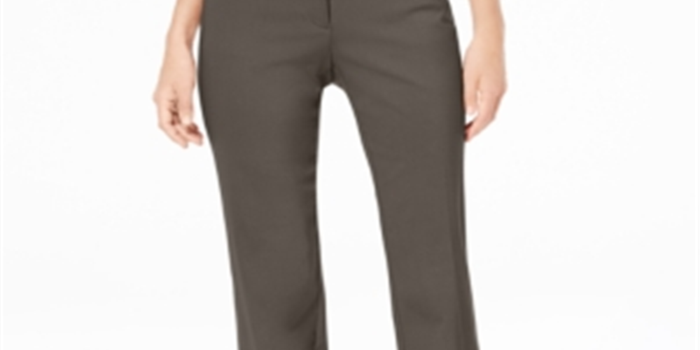 Calça Curvy Fit Petite Tummy-Control da Coleção Jm Petite e Petite Short Verde Tamanho 14PS