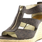 Sandália Feminina Michael Kors Compense Damita Logo - Marrom Tamanho 10 M