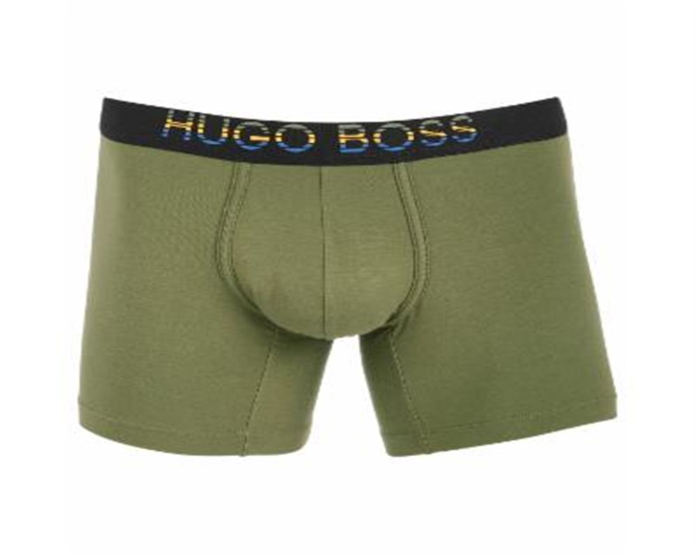 Cueca Boxer Masculina Hugo Lisa Verde Tamanho Grande