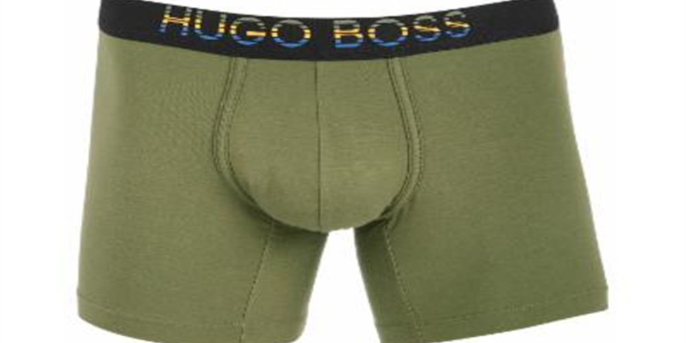 Cueca Boxer Masculina Hugo Lisa Verde Tamanho Grande