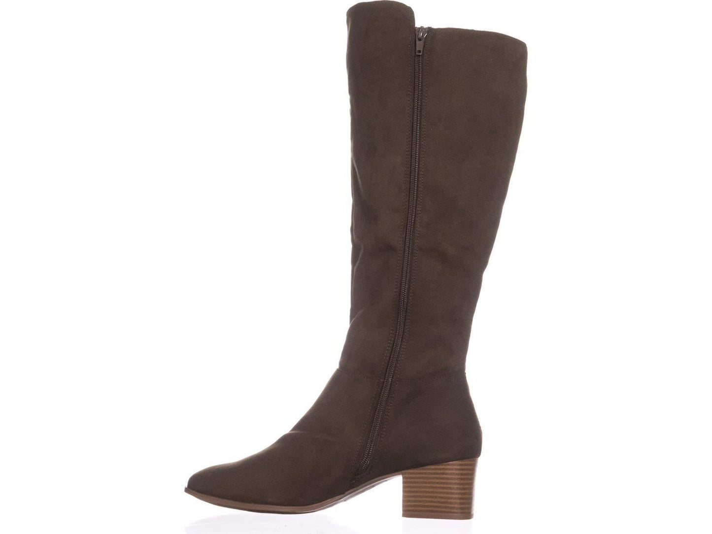 Botas femininas estilo &amp; co. Finnly com bico amendoado e cano médio, marrom, tamanho 8 M