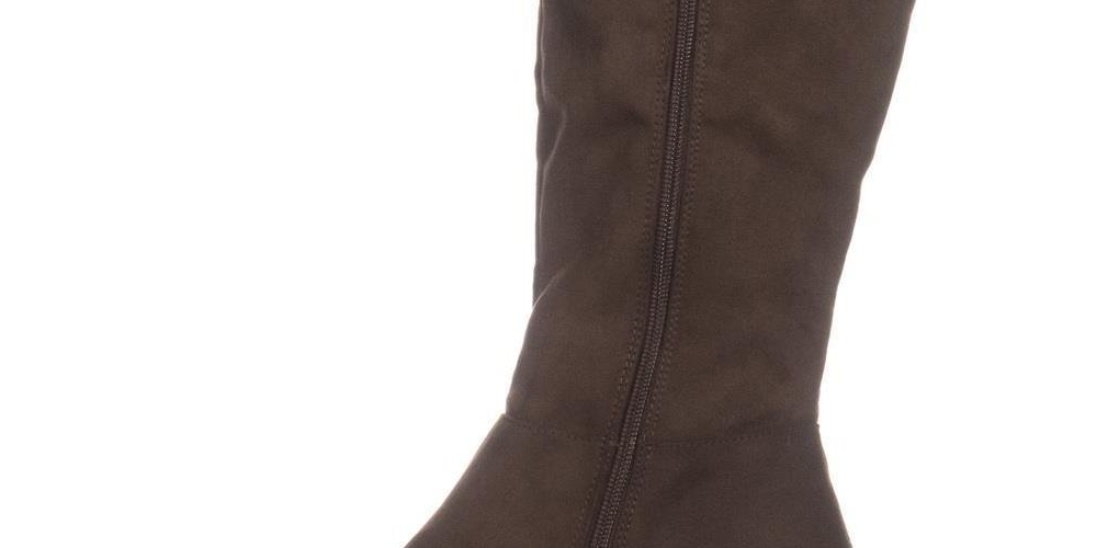 Botas femininas estilo &amp; co. Finnly com bico amendoado e cano médio, marrom, tamanho 8 M