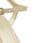 Sandálias femininas Guess Jordie Peep Toe para ocasiões especiais, douradas, tamanho 6