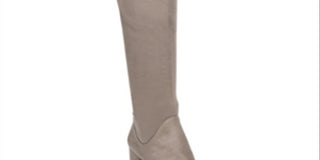 Botas femininas Circus by Sam Edelman bico fino e cano alto acima do joelho, tamanho 9, cinza
