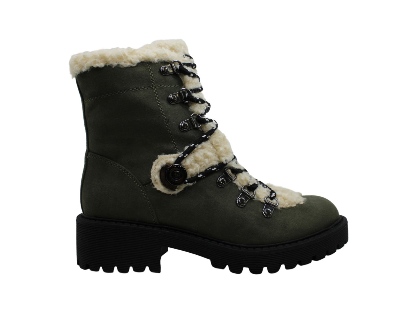 Botas Guss Sherry2 de tecido com bico fechado e cano curto para clima frio, verde, tamanho 9 M