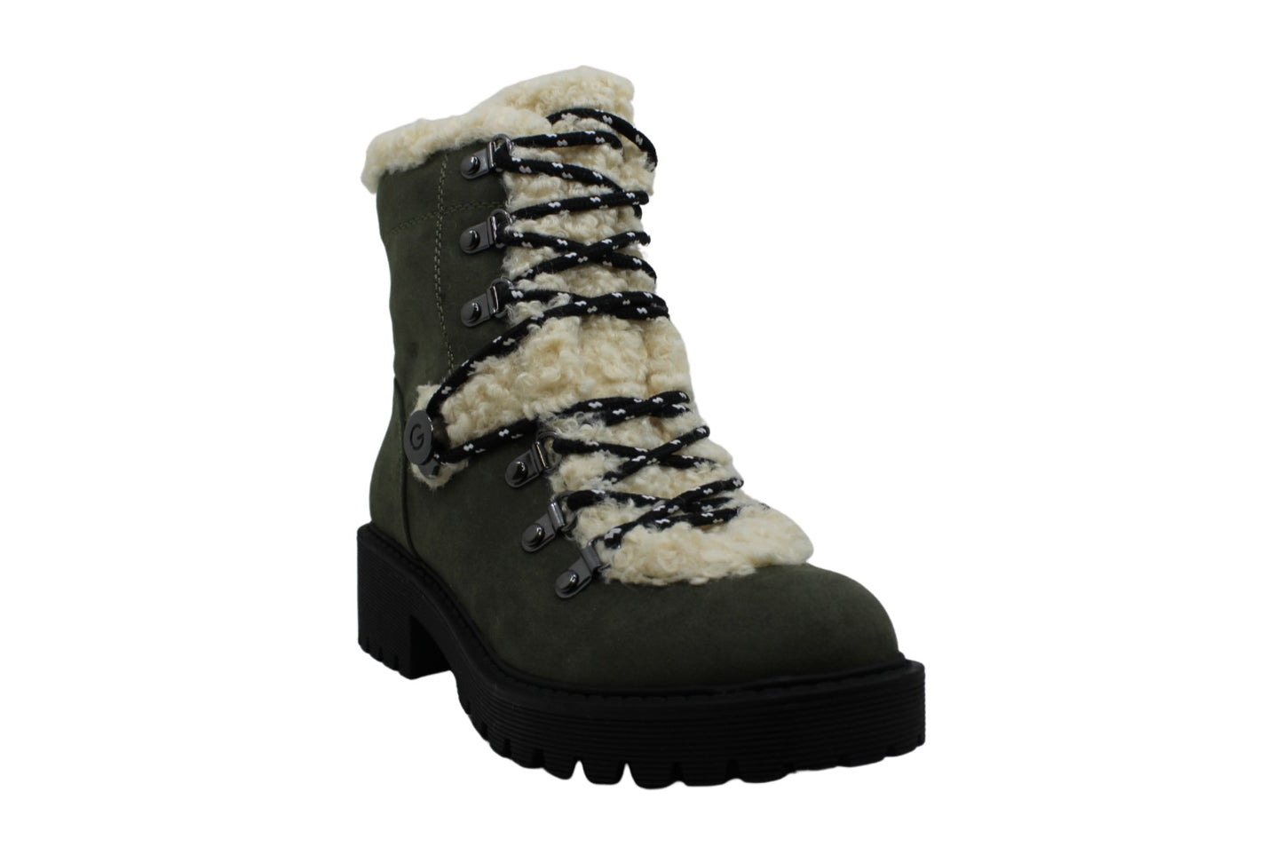 Botas Guss Sherry2 de tecido com bico fechado e cano curto para clima frio, verde, tamanho 9 M