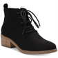 Botas femininas Rizio com cadarço, salto grosso e bico redondo, com zíper, estilo Style &amp; Co, pretas, tamanho 10 M