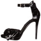 Sandália de salto sintético Bellen feminina Nine West, preta, tamanho 9 M